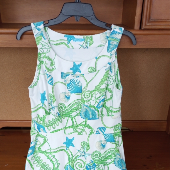 J. McLaughlin Seashell Catalina Cloth Dress S - Picture 6 of 7